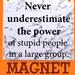 The Power of Stupid People Magnet